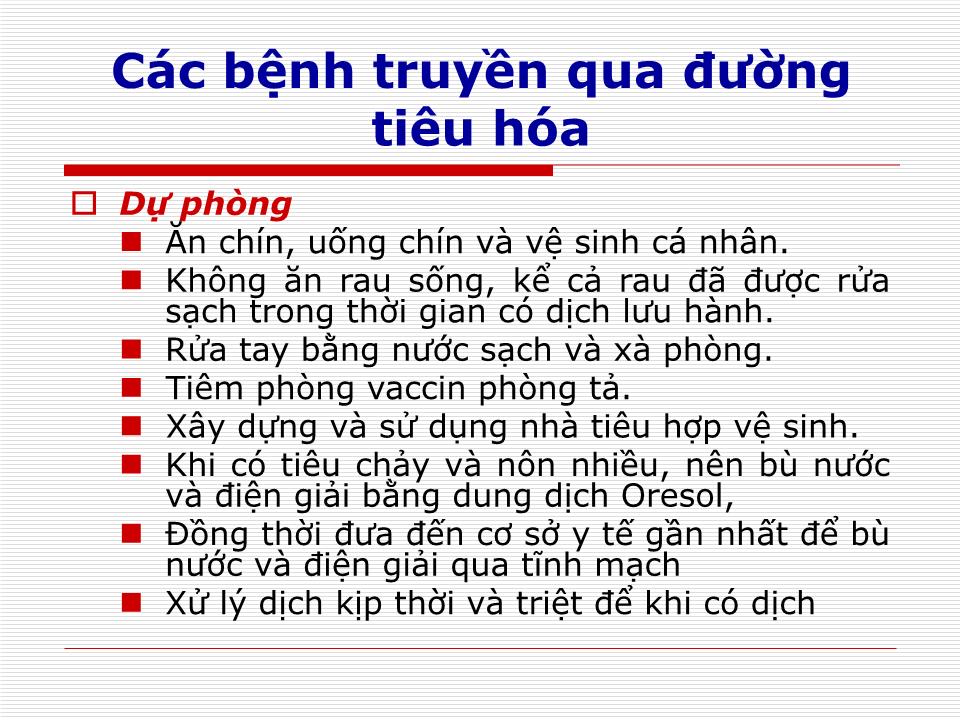 Bài giảng Phòng chống các bệnh dịch trong trường học trang 7