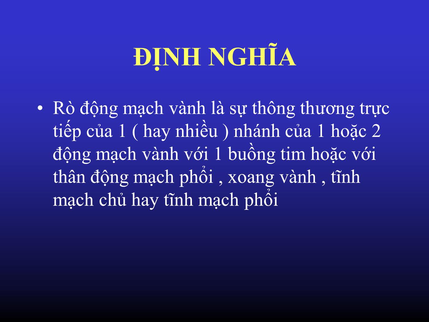 Đề tài Rò động mạch vành - Huỳnh Ngọc Thiện trang 2