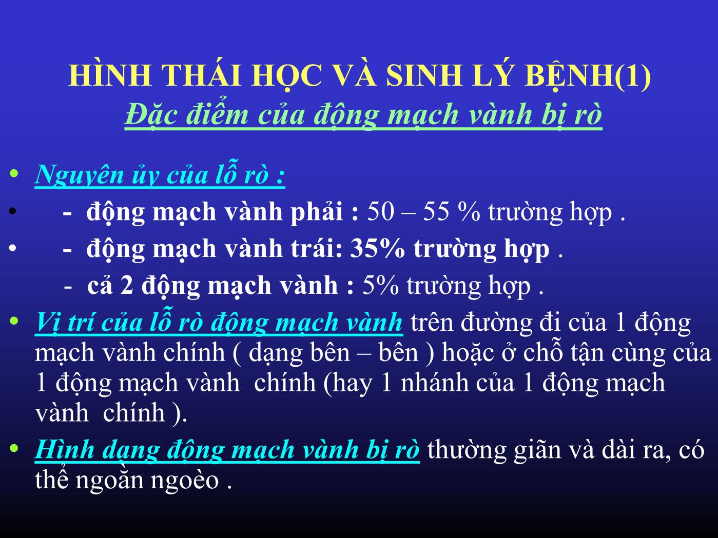 Đề tài Rò động mạch vành - Huỳnh Ngọc Thiện trang 4