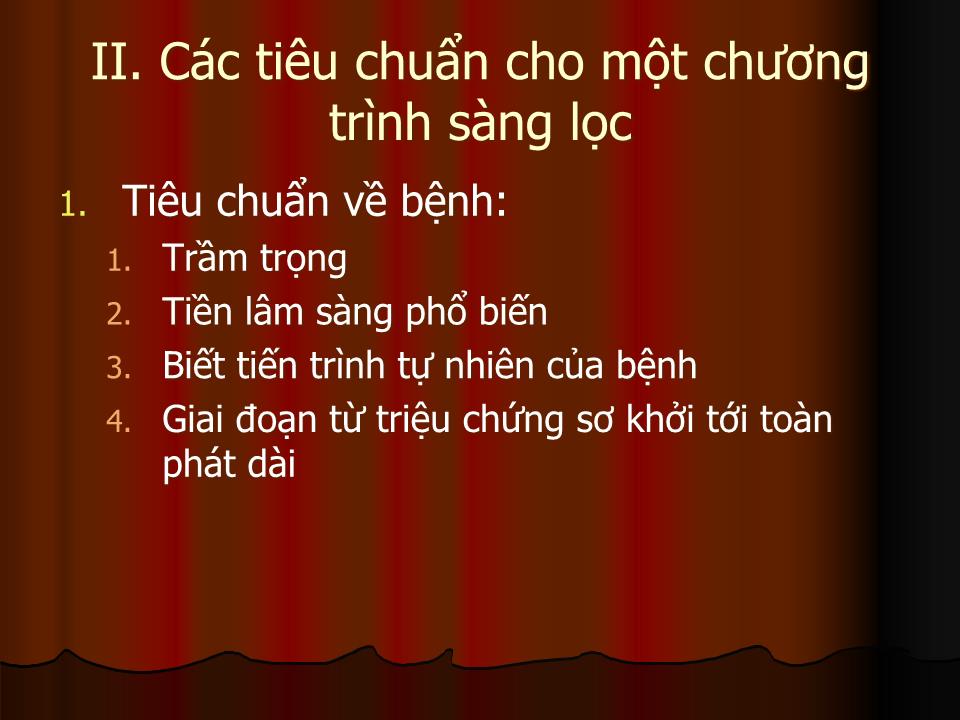 Bài giảng Sự sàng lọc bệnh - Lê Hoàng Ninh trang 4