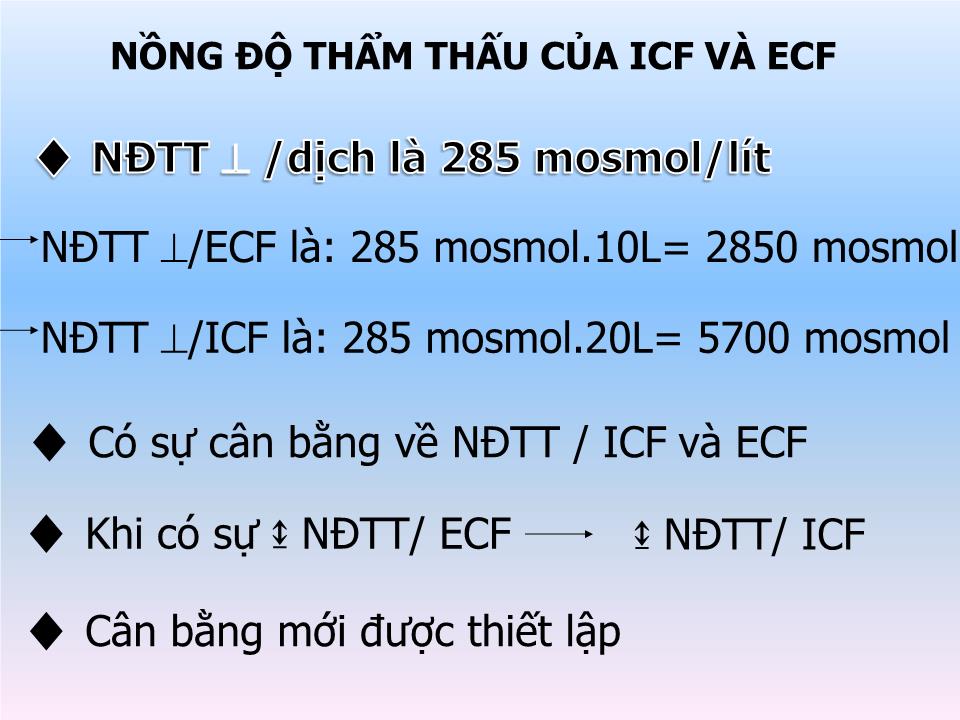 Bài giảng Sinh lý dịch cơ thể trang 5