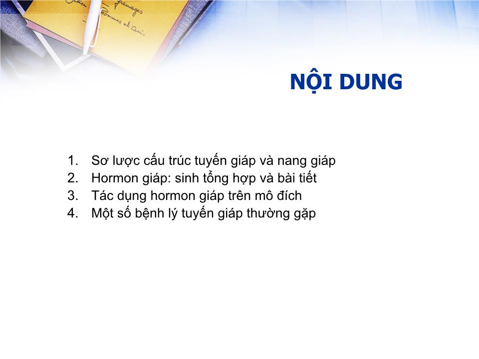 Bài giảng Sinh lý tuyến giáp - Lê Quốc Tuấn trang 2