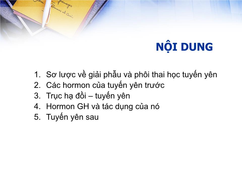 Bài giảng Sinh lý tuyến yên - Lê Quốc Tuấn trang 2