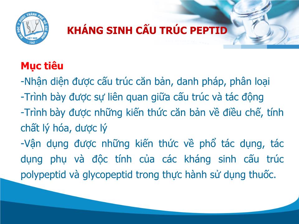 Bài giảng Kháng sinh cấu trúc Peptid - Trần Thành Đạo trang 2