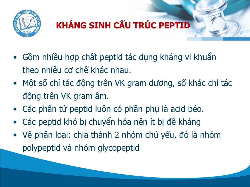 Bài giảng Kháng sinh cấu trúc Peptid - Trần Thành Đạo trang 3