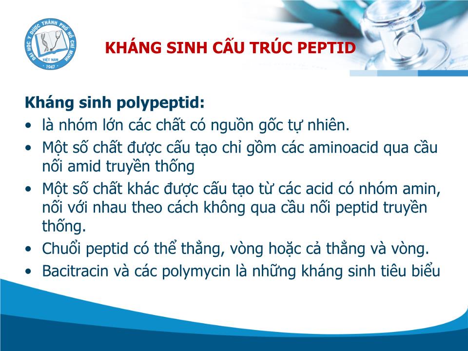 Bài giảng Kháng sinh cấu trúc Peptid - Trần Thành Đạo trang 4