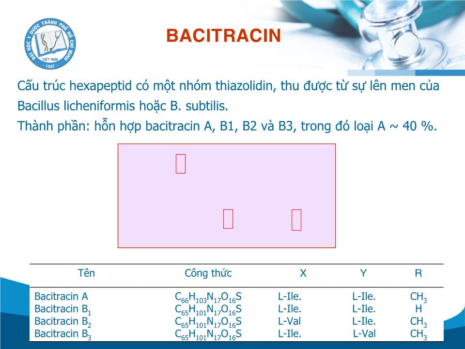 Bài giảng Kháng sinh cấu trúc Peptid - Trần Thành Đạo trang 6