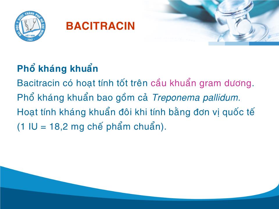 Bài giảng Kháng sinh cấu trúc Peptid - Trần Thành Đạo trang 9