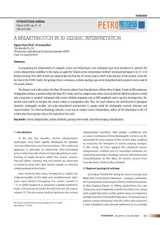 A breakthrough in 3D seismic interpretation