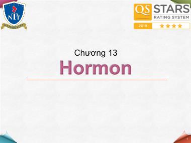 Bài giảng Hóa sinh - Chương 13: Hormon