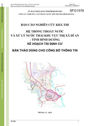 Báo cáo nghiên cứu khả thi Dự án hệ thống thoát nước và xử lý nước thải khu vực thị xã Dĩ An, tỉnh Bình Dương