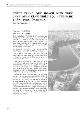 Chỉnh trang quy hoạch kiến trúc cảnh quan kênh nhiêu lộc - Thị Nghè thành phố Hồ Chí Minh