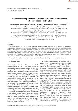 Electrochemical performance of hard carbon anode in different carbonate-Based electrolytes