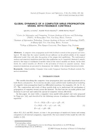 Global dynamics of a computer virus propagation model with feedback controls