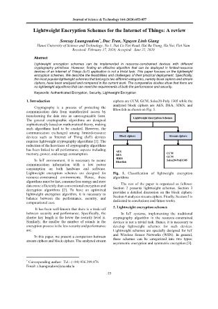 Lightweight Encryption Schemes for the Internet of Things: A review