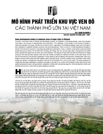 Mô hình phát triển khu vực ven đo các thành phố lớn tại Việt Nam