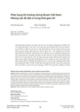 Phân hạng thị trường chứng khoán Việt Nam - Những vấn đề đặt ra trong thời gian tới