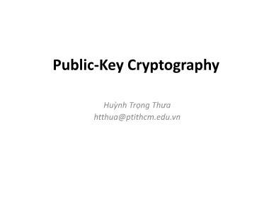 Public - Key cryptography