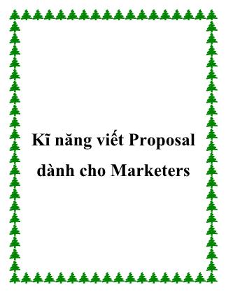 Kĩ năng viết Proposal dành cho Marketers