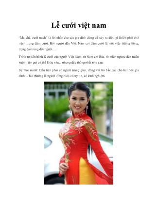 Lễ cưới Việt Nam
