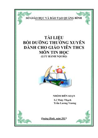 Tài liệu bồi dưỡng thường xuyên dành cho giáo viên môn Tin học THCS