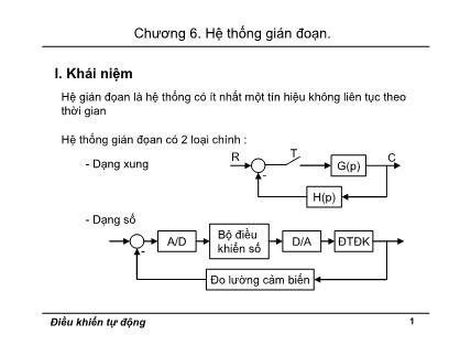 Bài giảng Điều khiển tự động - Chương 6: Hệ thống gián đoạn