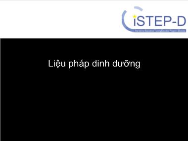 Bài giảng Liệu pháp dinh dưỡng