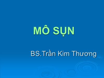 Bài giảng Mô sun - Trần Kim Thương