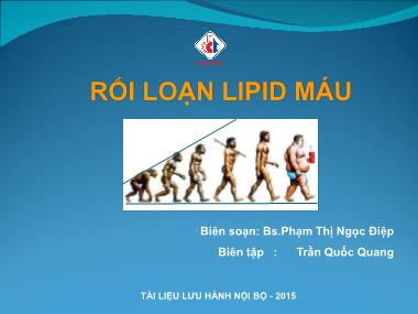 Bài giảng Rối loạn lipid máu - Phạm Thị Ngọc Điệp