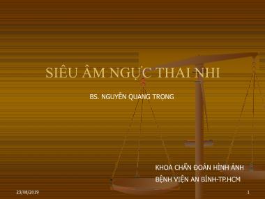 Bài giảng Siêu âm ngực thai nhi - Nguyễn Quang Trọng