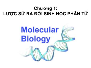 Bài giảng Sinh học phân tử - Chương 1: Lược sử ra đời sinh học phân tử