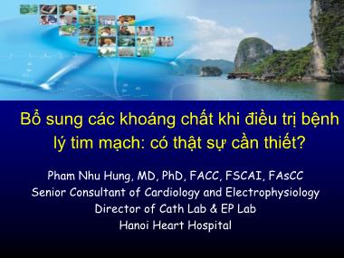 Bổ sung các khoáng chất khi điều trị bệnh lý tim mạch: Có thật sự cần thiết?