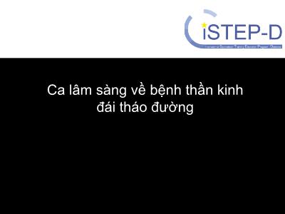 Đề tài Ca lâm sàng về bệnh thần kinh đái tháo đường