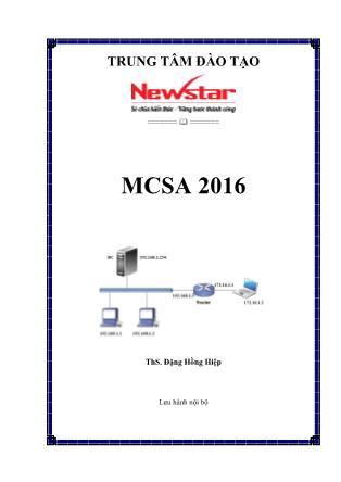 Giáo trình MCSA 2016 - Đặng Hồng Hiệp