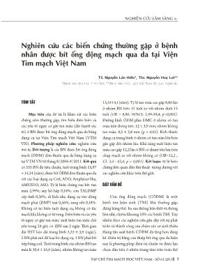 Nghiên cứu các biến chứng thường gặp ở bệnh nhân được bít ống động mạch qua da tại Viện Tim mạch Việt Nam