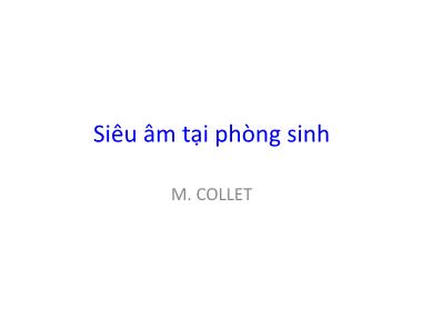 Siêu âm tại phòng sinh